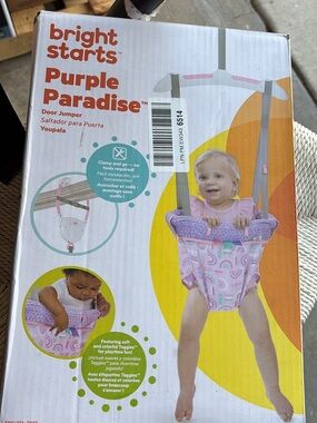 Bright Starts Purple Paradise Baby Door Jumper - Pink & Purple